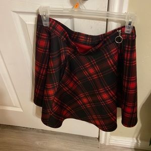 Black and Red Plaid skirt